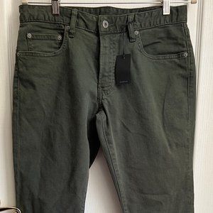 Bonobos Dark Olive Green Jeans Size 31x30 Tailored Fit